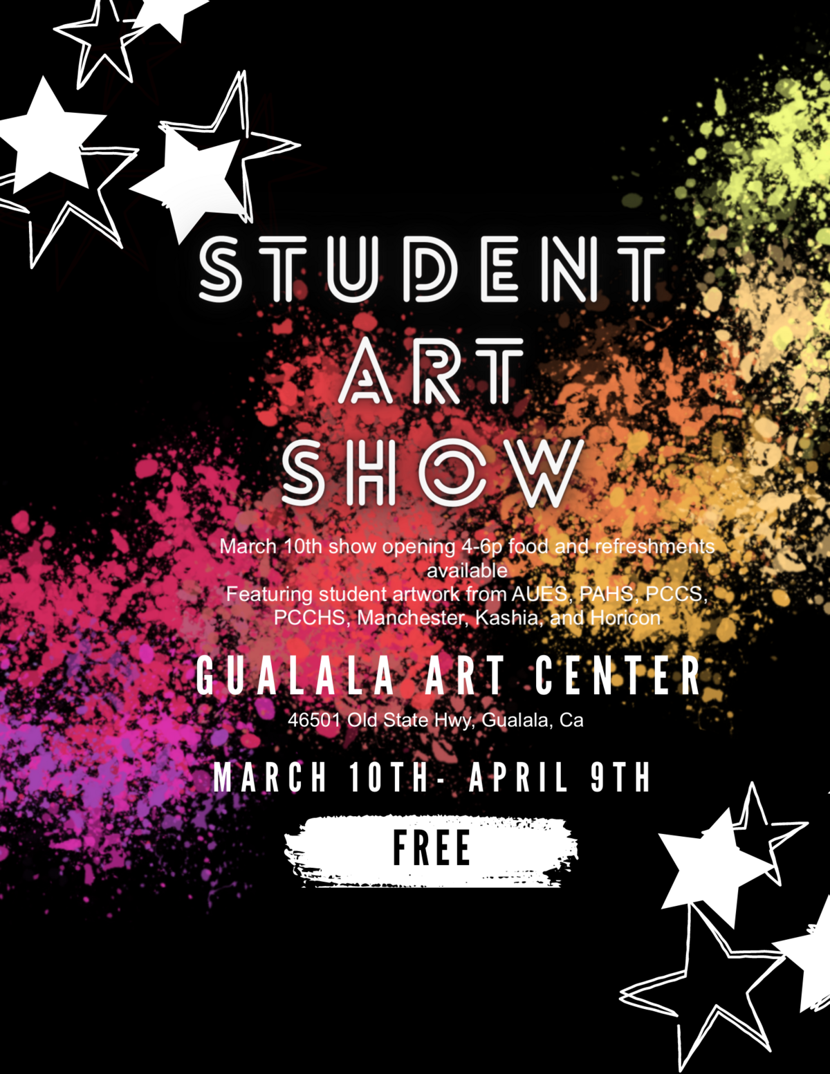 Gualala Arts Center Student Art Show