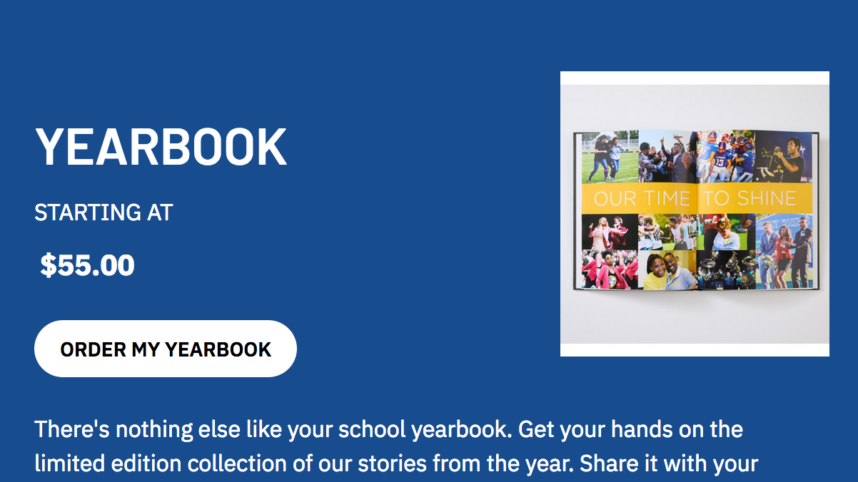 early bird yearbook pricing