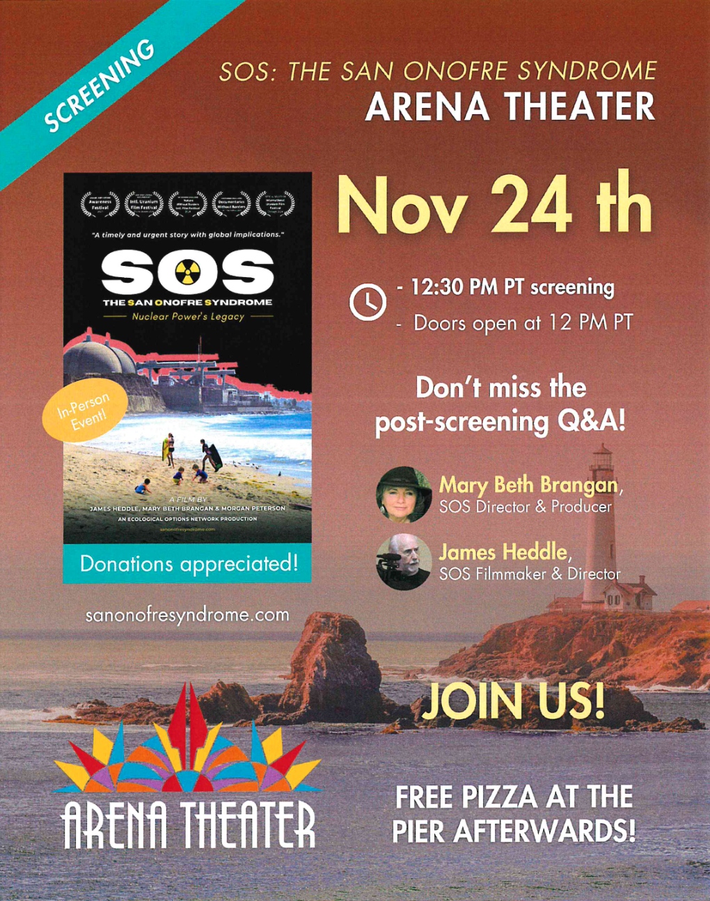 Free Sos Screening at the Arena Theater