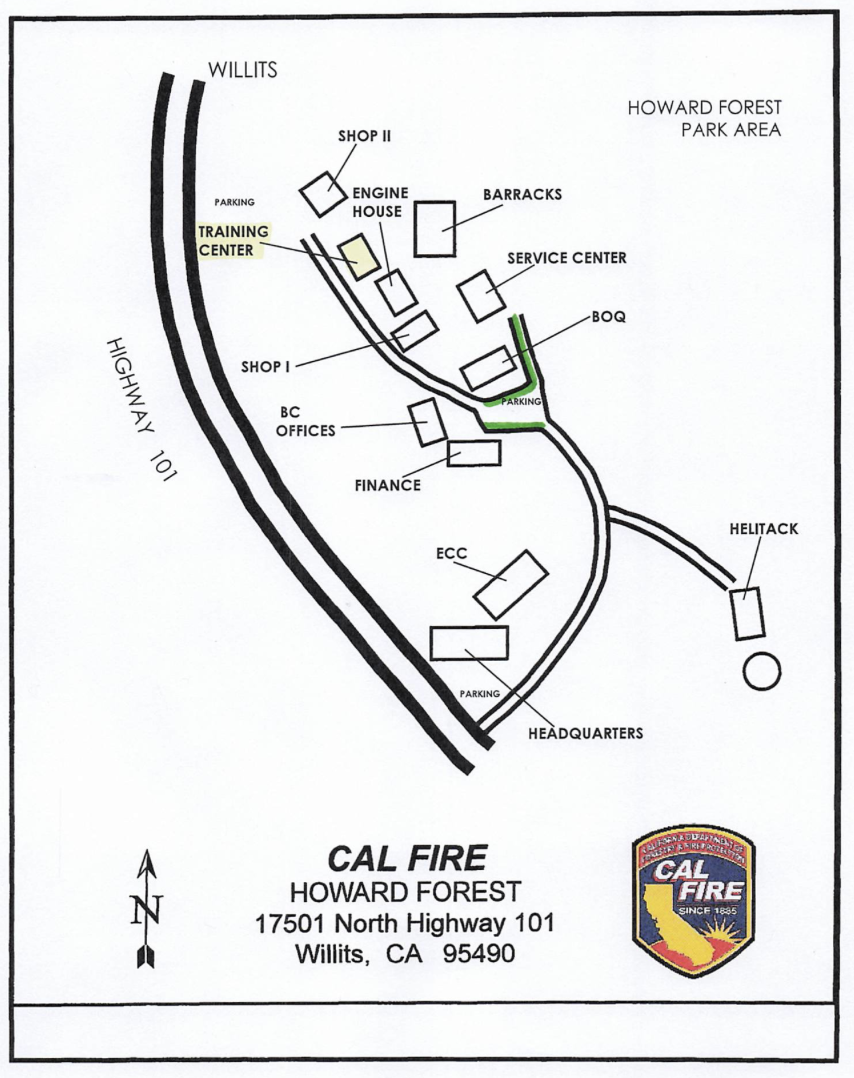 cal fire training location