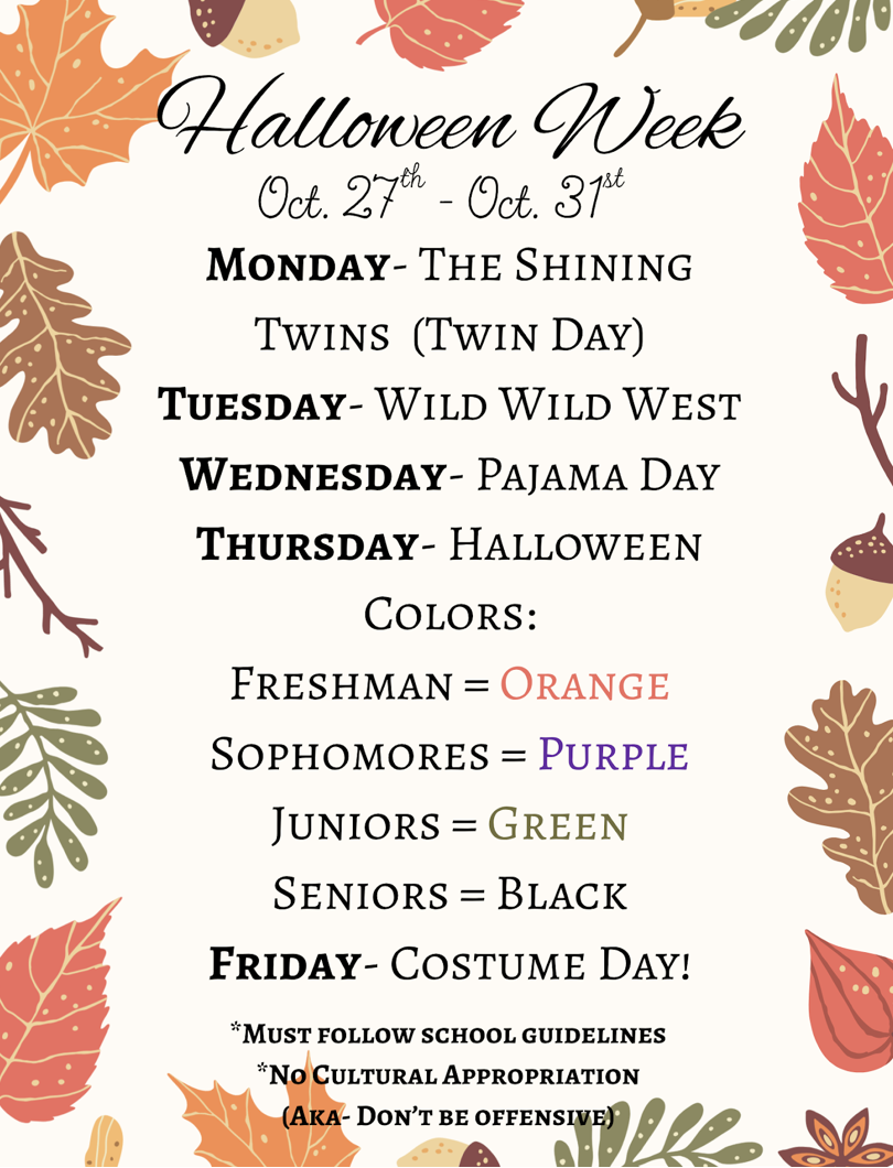 halloween spirit week