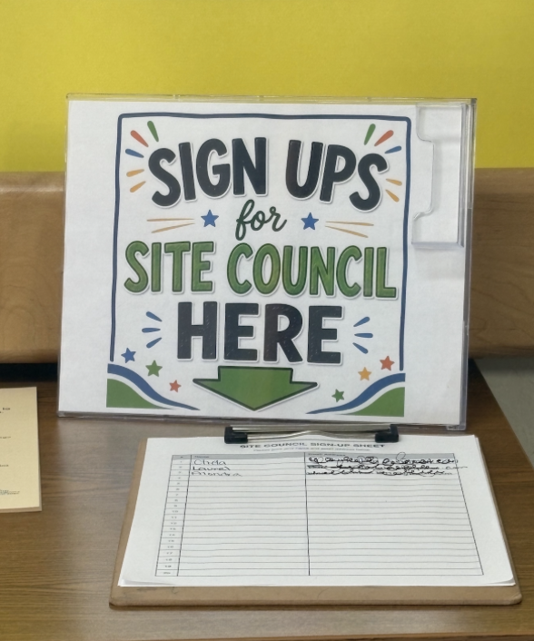 site council sign ups